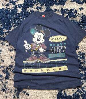 Vintage 90s Mickey Jerry Leigh Mickey Mouse Heavy Duty Utility Workwear T-Shirt
